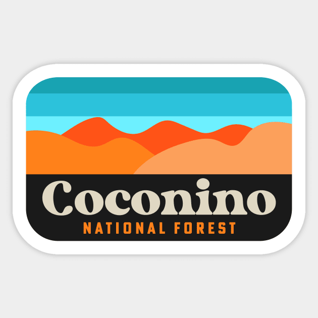 Coconino National Forest Arizona Flagstaff Camping Sticker by PodDesignShop